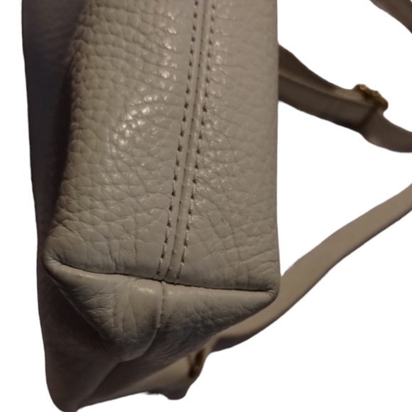 Fossil Kinley Medium Crossbody Ivory Pale Gold Metallic Pebbled‎ Leather - Picture 10 of 10